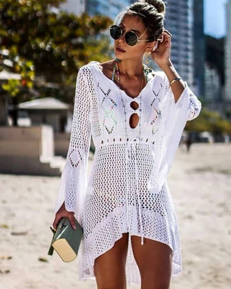 saída de praia curta