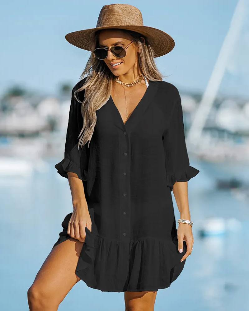 saída de praia curta